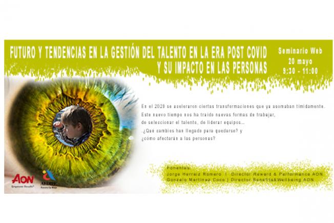 A la Izda: Ojo con niño mirando al futuro, a la derecha texto con el título y la información del seminario